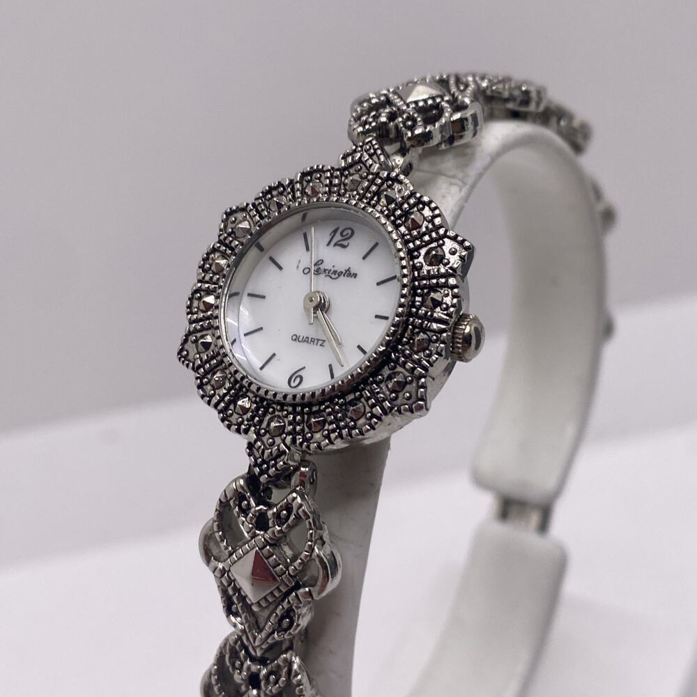 Vintage Lexington Womens Silver Tone Watch Works New Battery